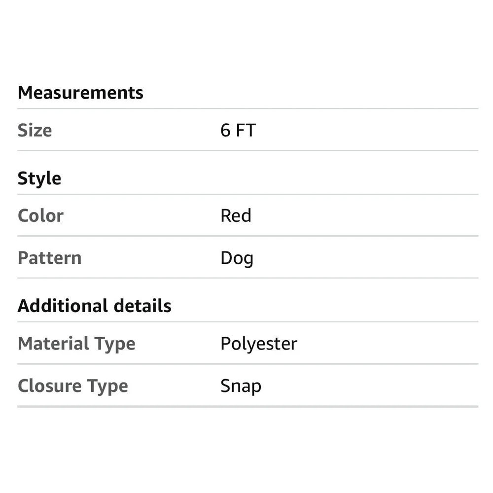 Braided Rope Dog Leash Youly 6 FT Red Reflective Soft Comfort Grip Snap New‎